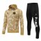 2020/21 PSG x JORDAN Hoodie Gold Soccer Training Suit (SweatJersey + Pants) Mens